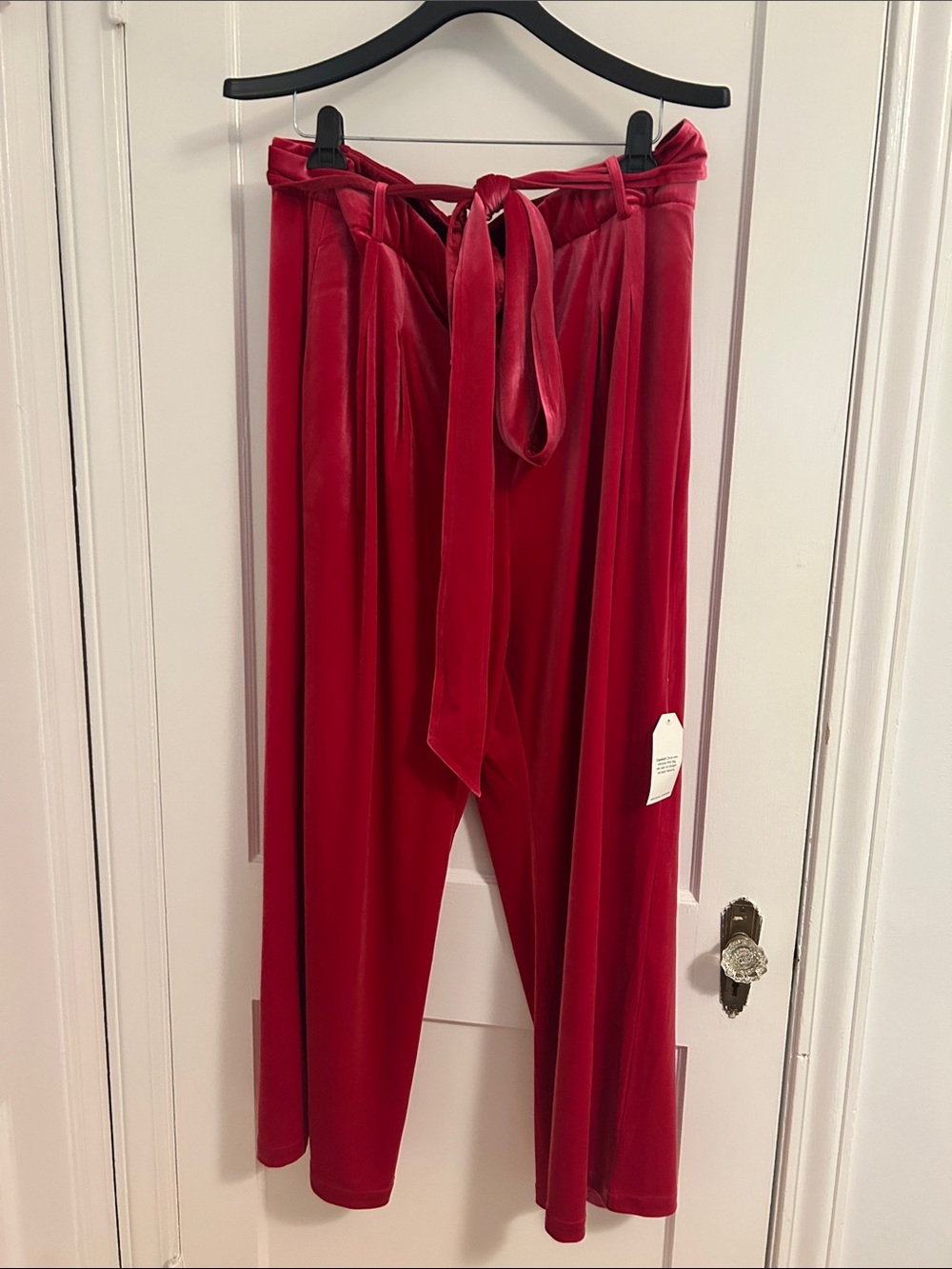 Universal Standard Velvet Wide-Leg Tie-Waist Pants